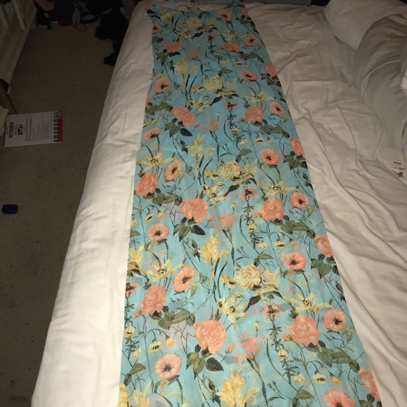 Blue floral maxi dress - Picture 2 of 4